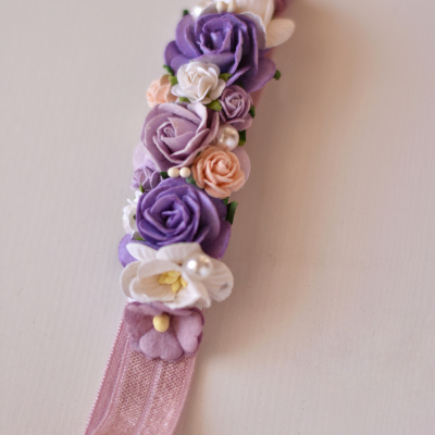 Lilac-Purple λουλουδένια κορδέλα