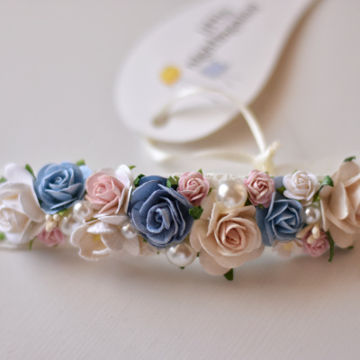 blue pink βρεφική κορδέλα