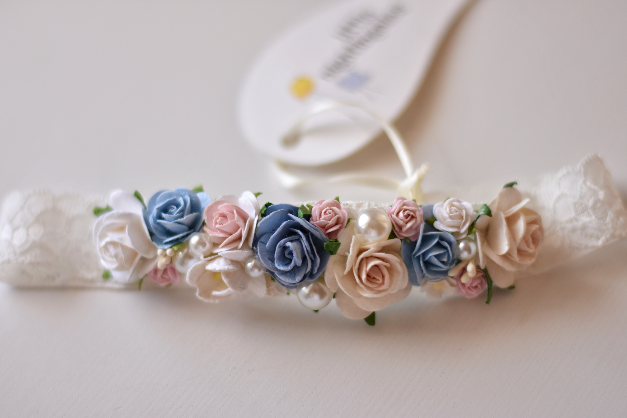 blue pink βρεφική κορδέλα