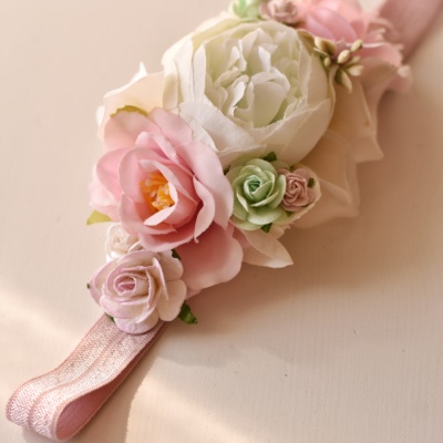 Κορδέλα σε αποχρώσεις πετρόλ και ροζ