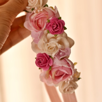 Ροζ Φούξια βρεφική κορδέλα