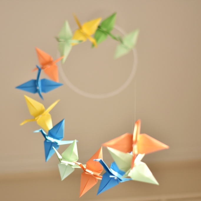 πολύχρωμο origami mobile πολύχρωμο origami mobile