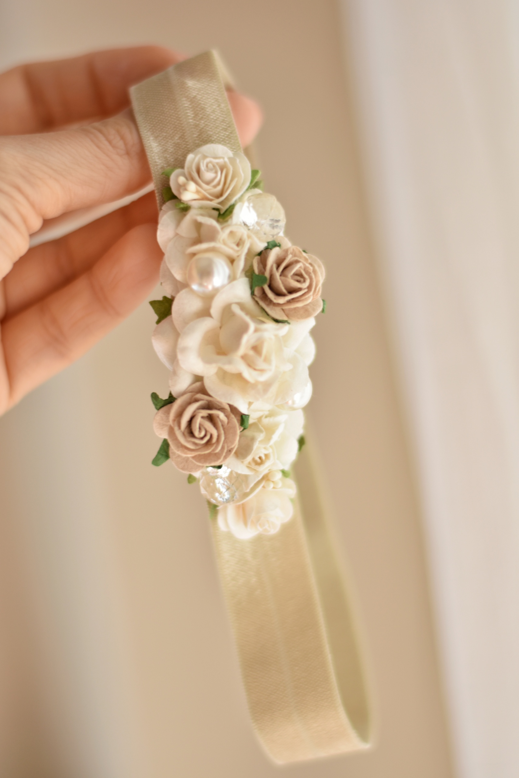 Βρεφική κορδέλα στο χρώμα της άμμου