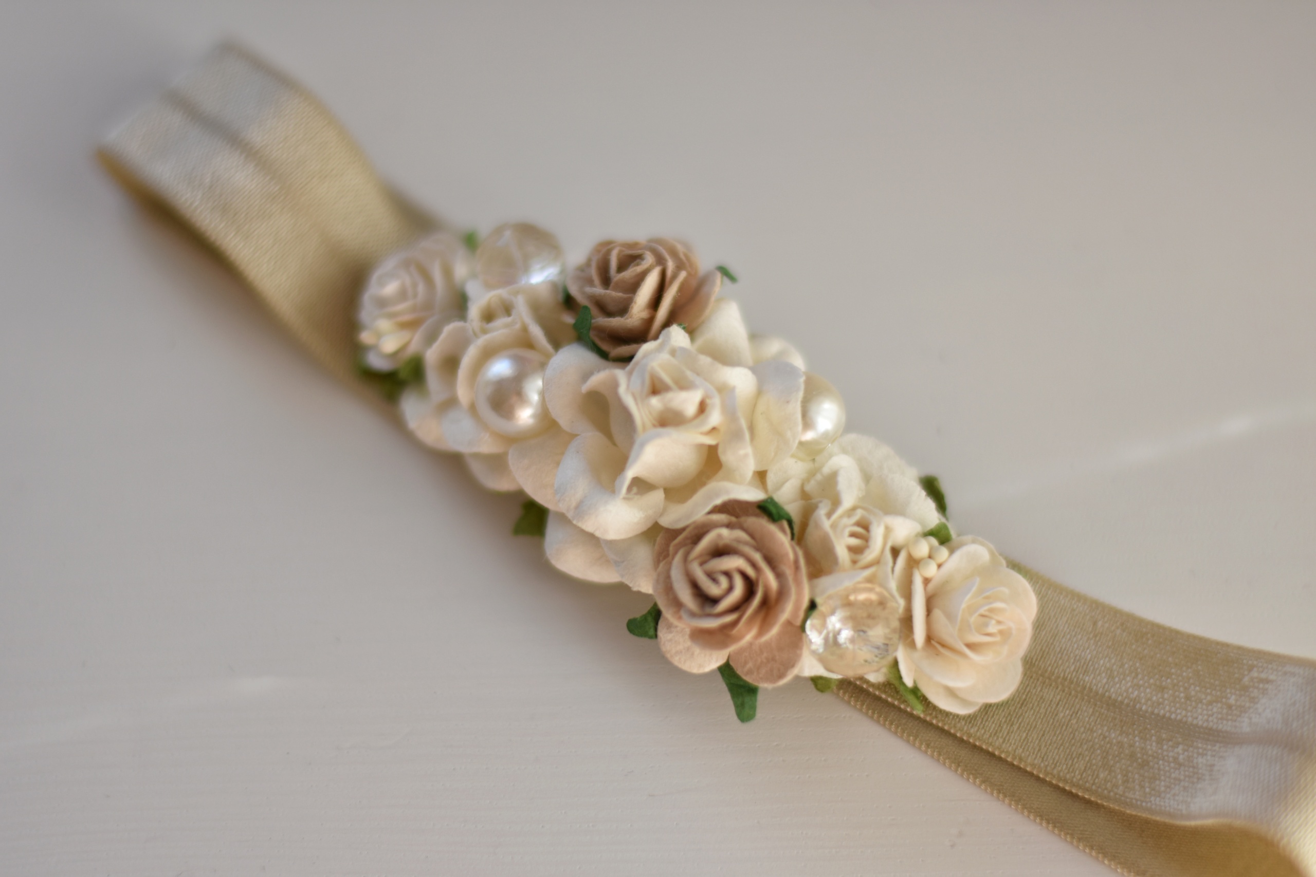 Βρεφική κορδέλα στο χρώμα της άμμου - Image 3