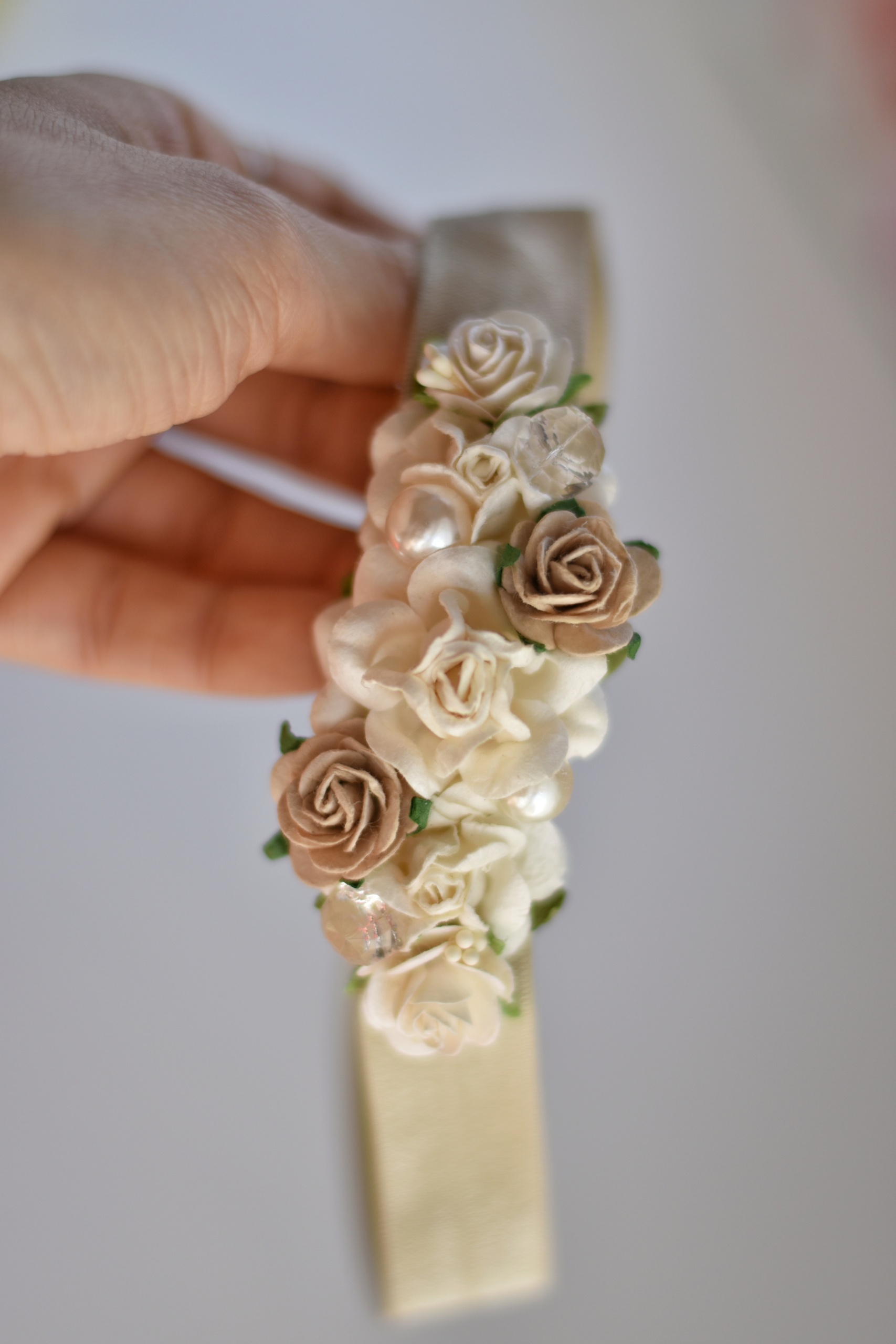 Βρεφική κορδέλα στο χρώμα της άμμου - Image 4