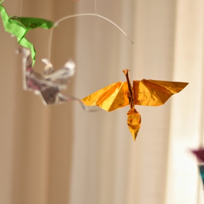Dragon origami mobile