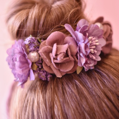 Ballet wrap-μωβ με πέρλες