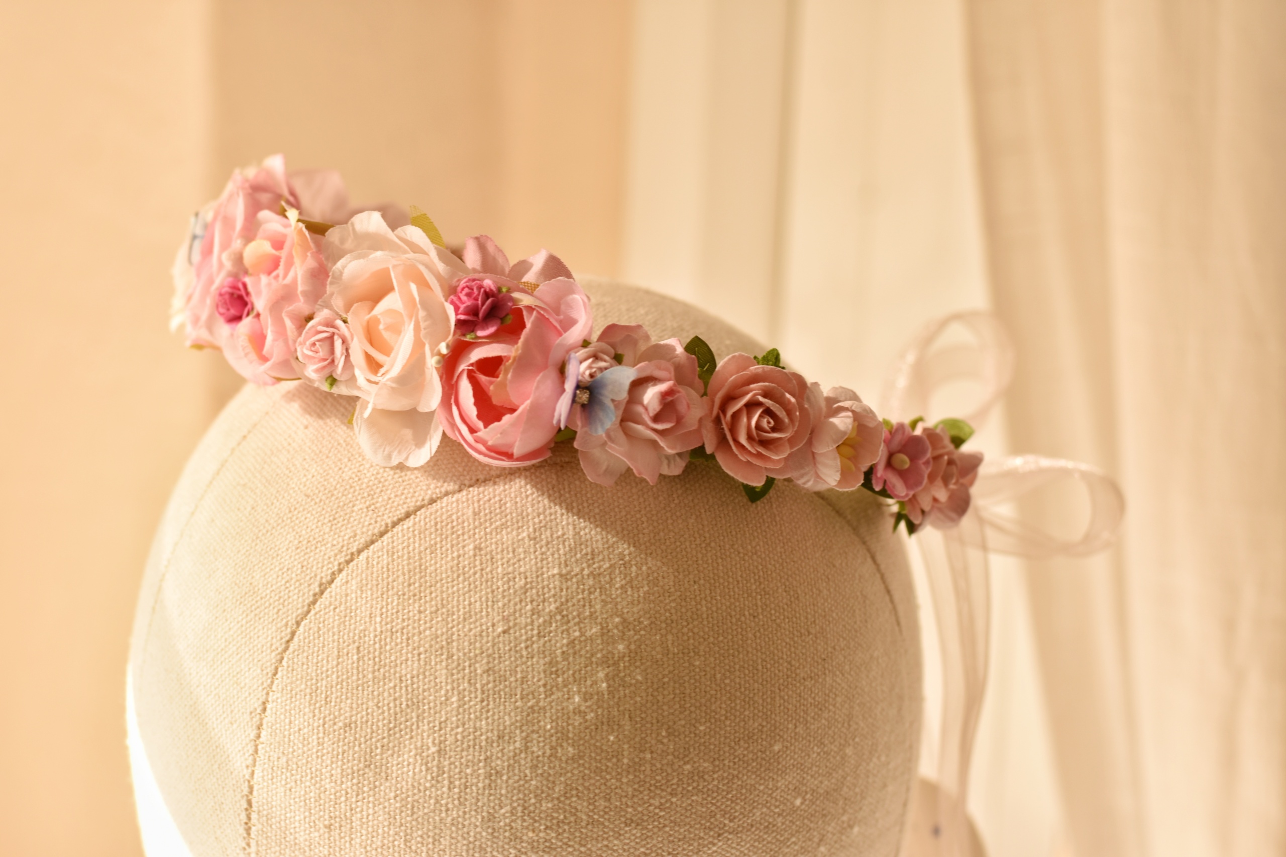 flower tiara, στεφανάκι βάφτισης - Image 5