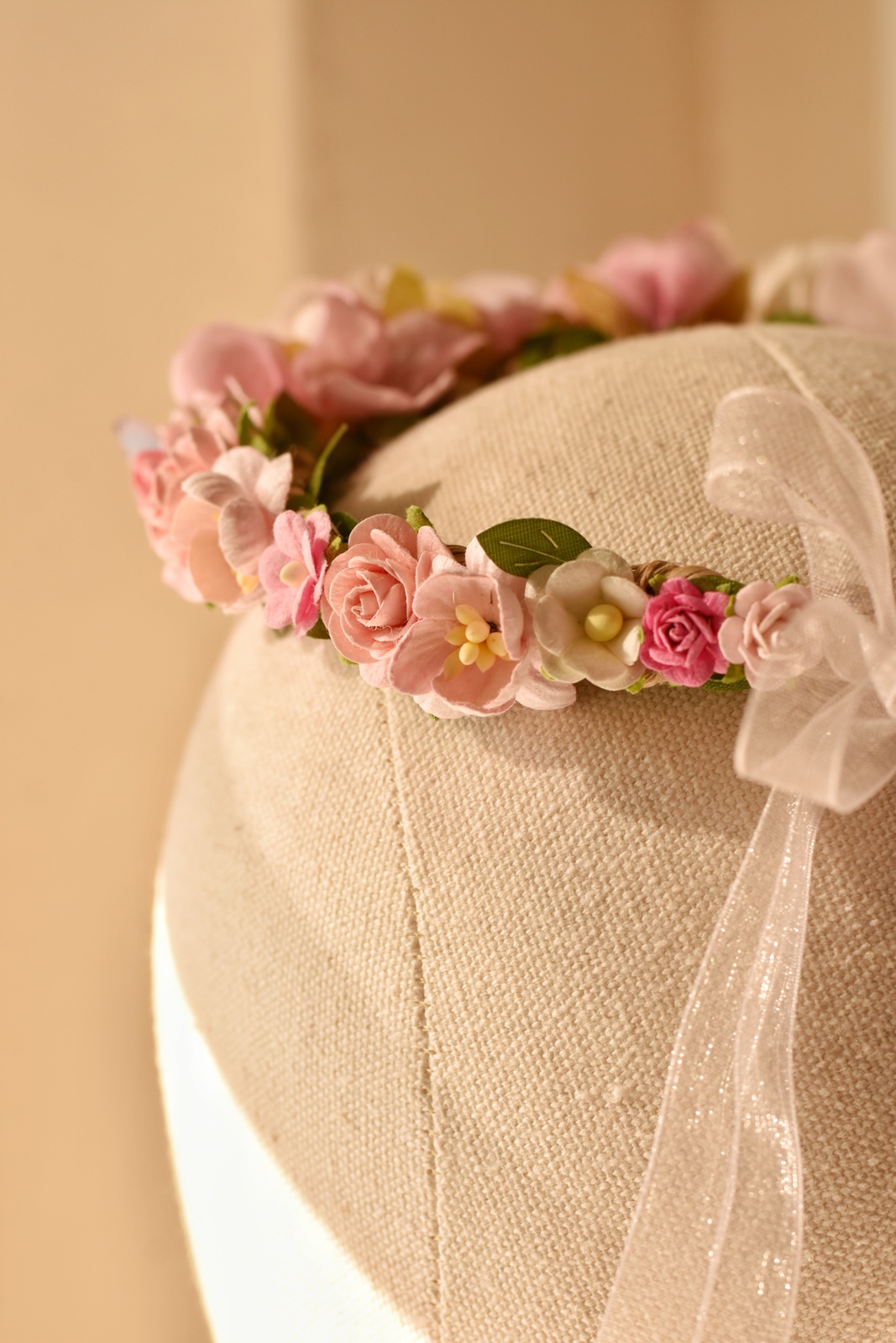 flower tiara, στεφανάκι βάφτισης - Image 3