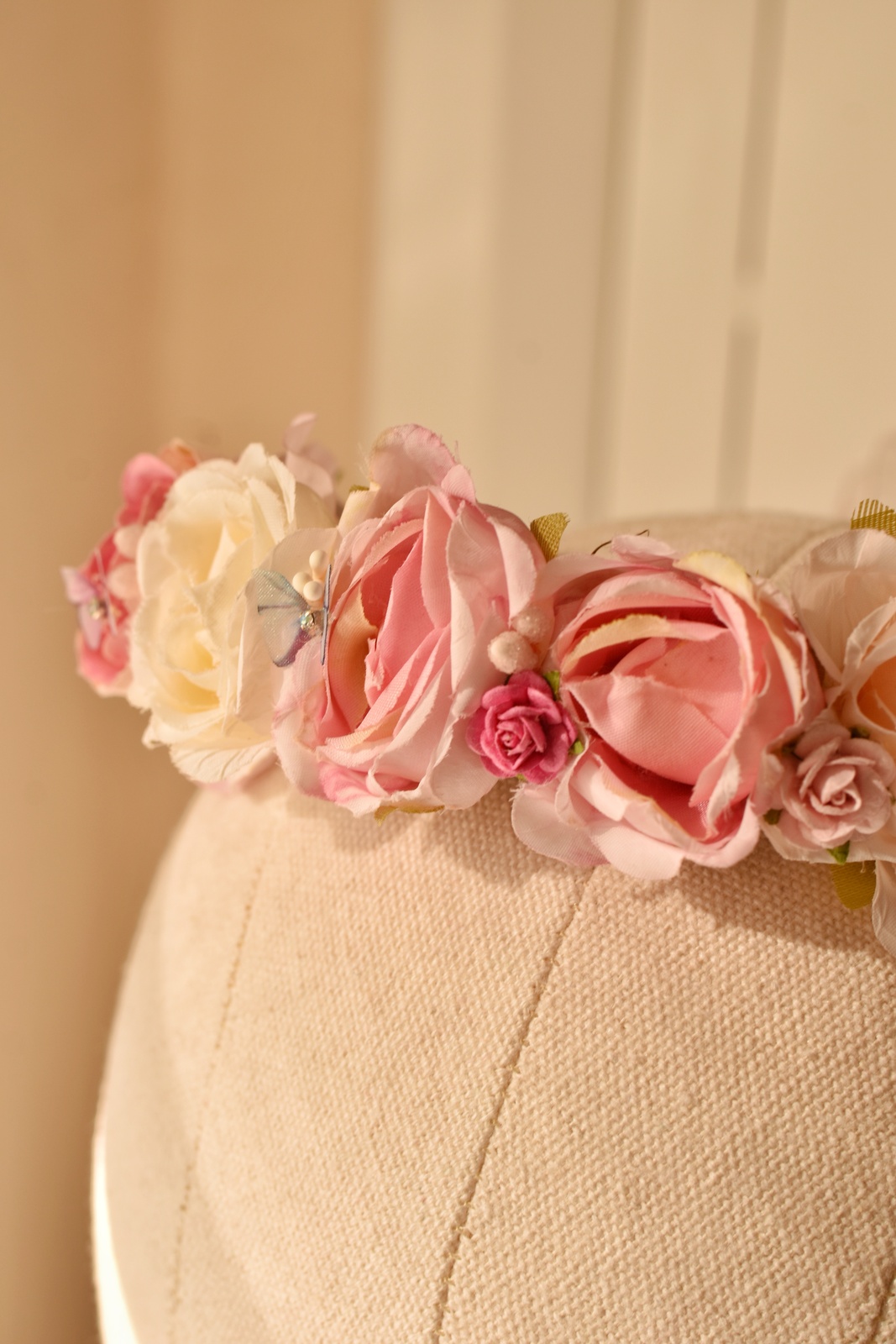 flower tiara, στεφανάκι βάφτισης - Image 2