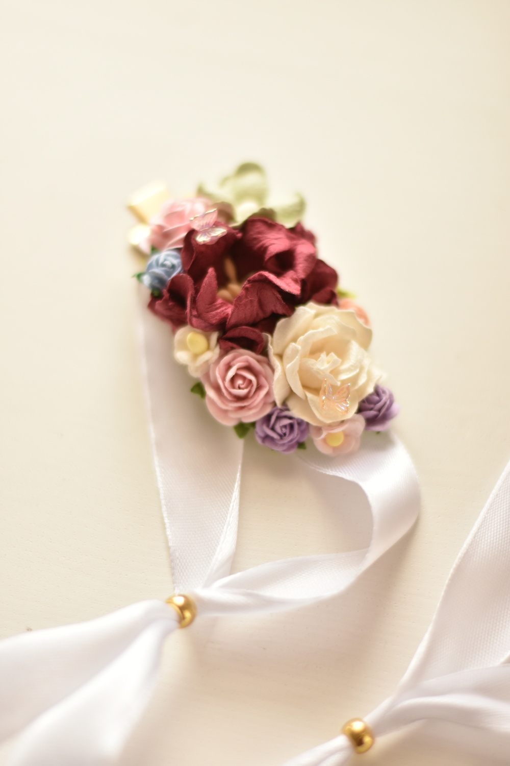 custom made flower corsage με τεχνητά άνθη - Image 13